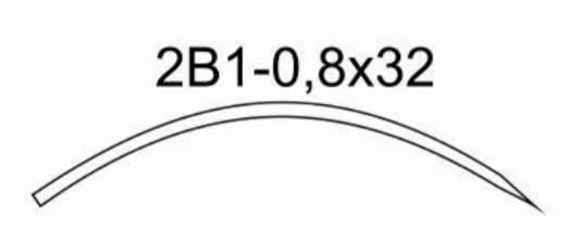Игла хирургическая 2В1-0,8*32