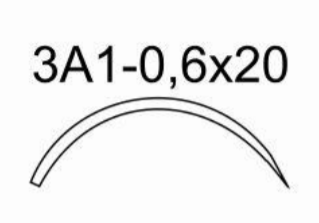 Игла хирургическая 3А1-0,6*20